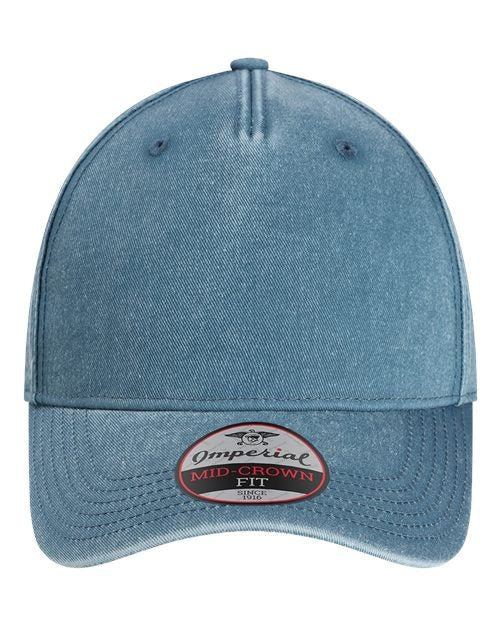Custom Imperial X240 "The Gambit" Cap – Structured 6 - Panel Performance Hat - Breaker Blue - The Luua Company