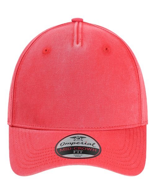 Custom Imperial X240 "The Gambit" Cap – Structured 6 - Panel Performance Hat - Nantucket Red - The Luua Company