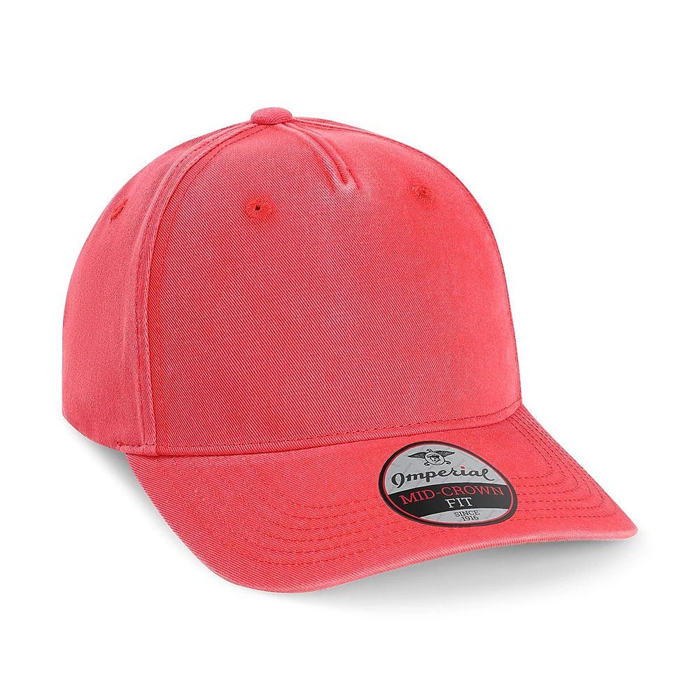 Custom Imperial X240 "The Gambit" Cap – Structured 6 - Panel Performance Hat - Nantucket Red - The Luua Company