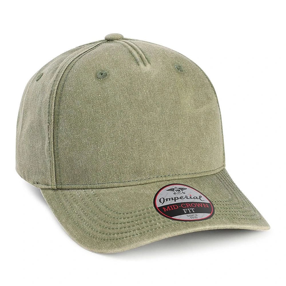 Custom Imperial X240 "The Gambit" Cap – Structured 6 - Panel Performance Hat - Olive Green - The Luua Company