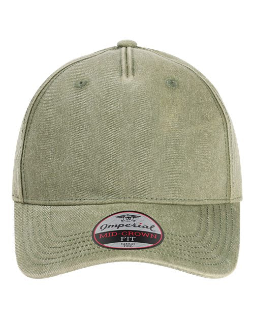 Custom Imperial X240 "The Gambit" Cap – Structured 6 - Panel Performance Hat - Olive Green - The Luua Company