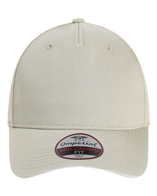Custom Imperial X240 "The Gambit" Cap – Structured 6 - Panel Performance Hat - Stone Khaki - The Luua Company