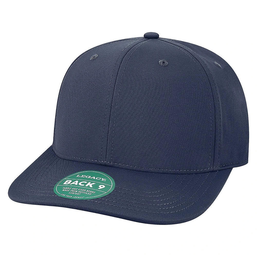 Custom Legacy B9A Back Nine Cap | Structured Adjustable Golf Hat - Navy - The Luua Company