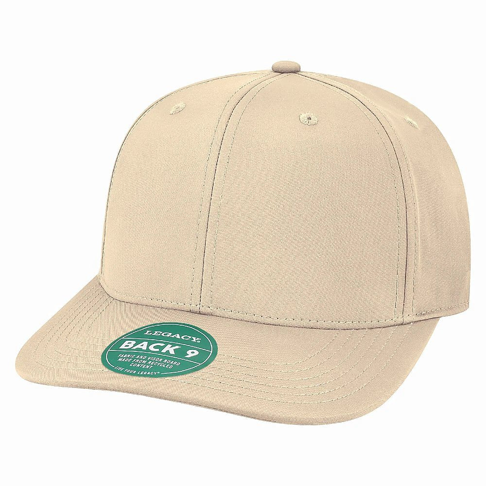 Custom Legacy B9A Back Nine Cap | Structured Adjustable Golf Hat - Stone - The Luua Company