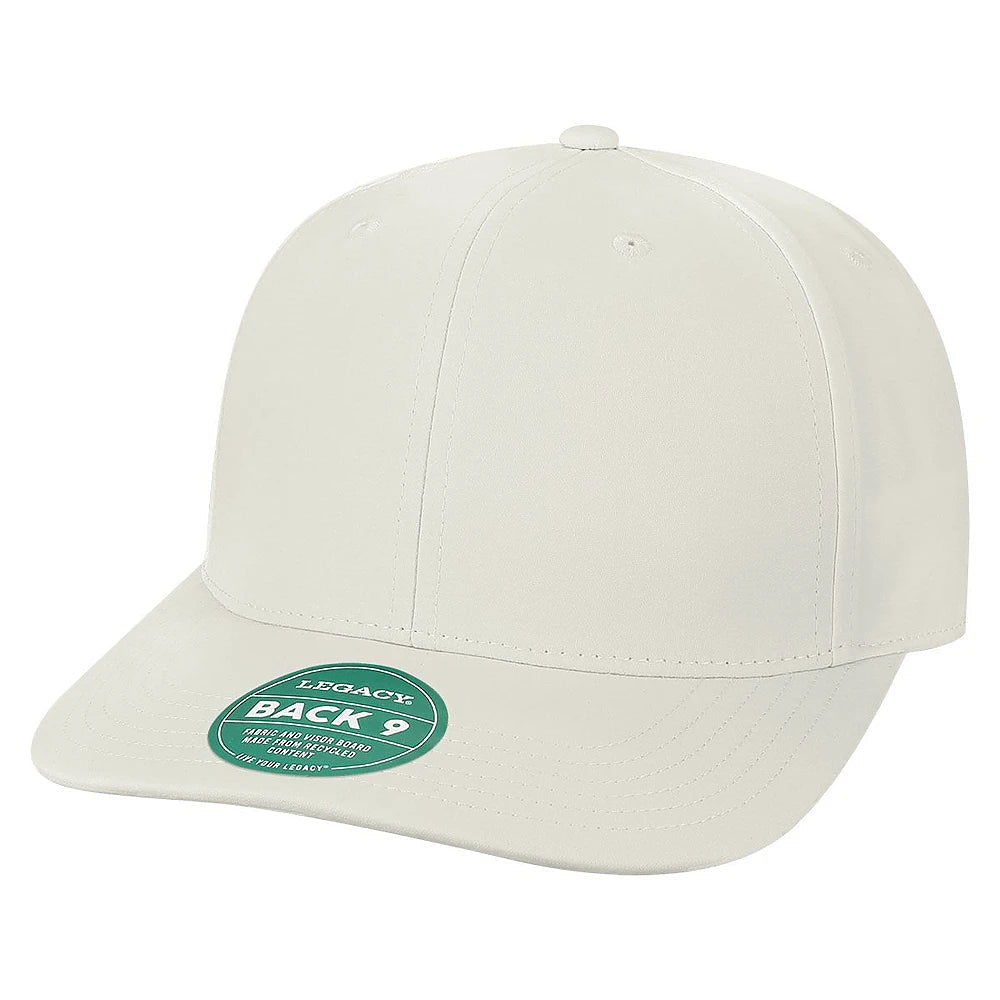 Custom Legacy B9A Back Nine Cap | Structured Adjustable Golf Hat - White - The Luua Company