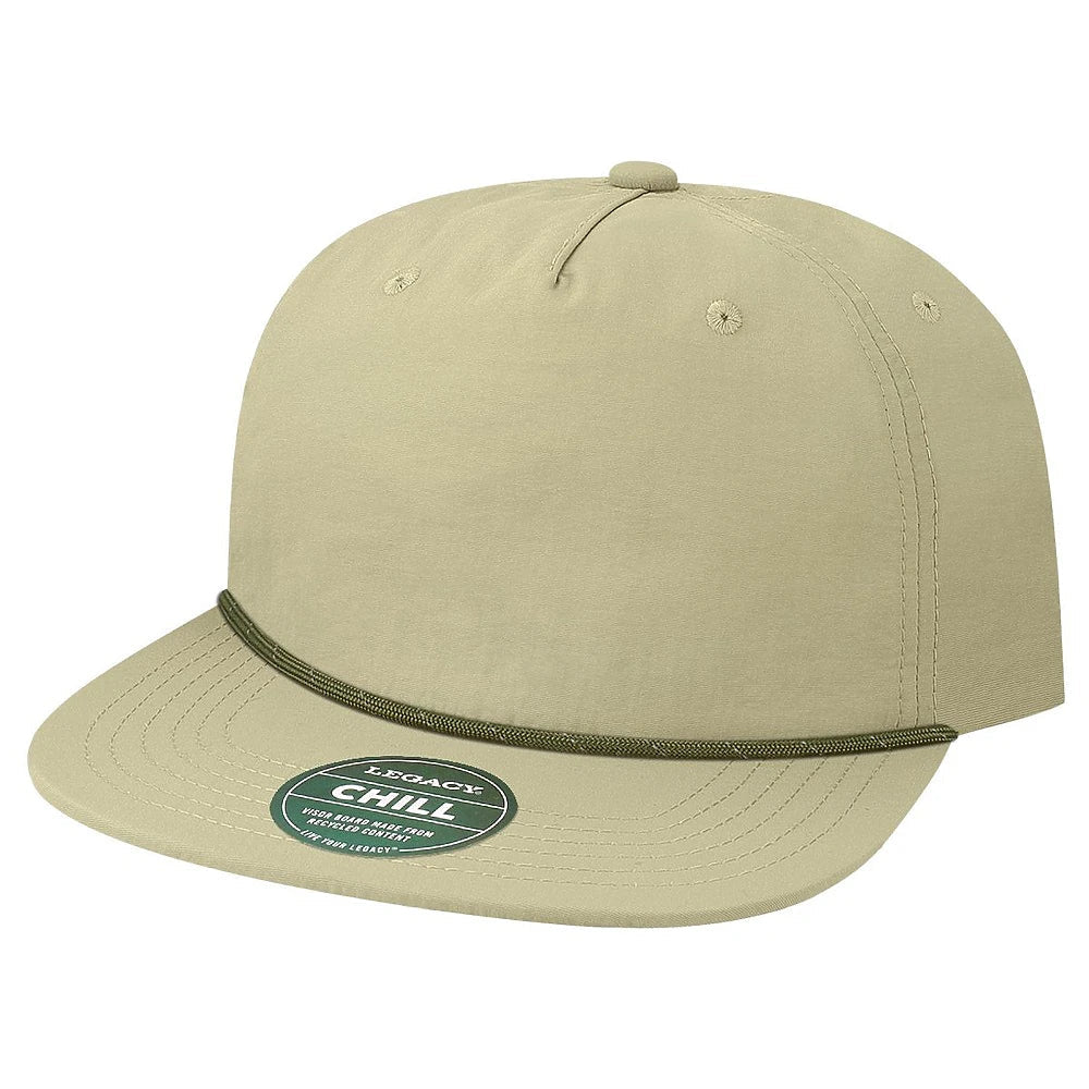 Custom Legacy Chill Cap | Unstructured 5 - Panel Rope Hat - Light Sage - The Luua Company