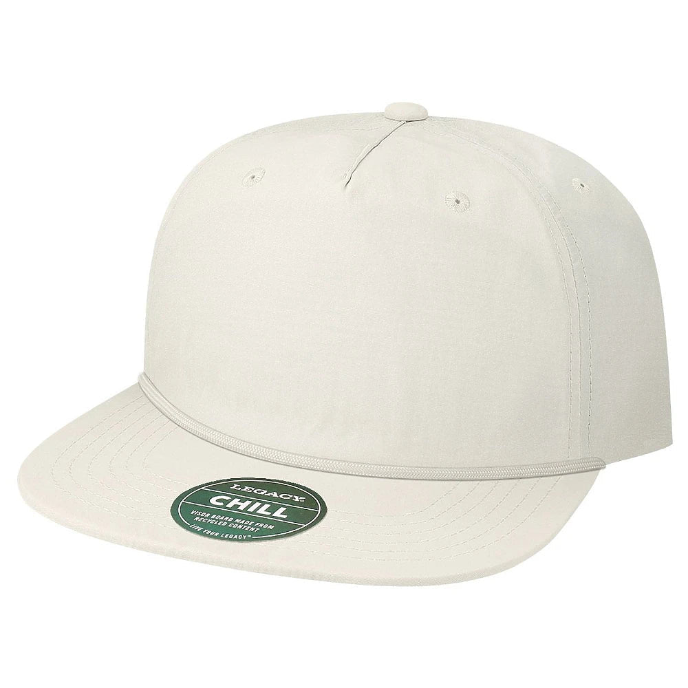 Custom Legacy Chill Cap | Unstructured 5 - Panel Rope Hat - Linen - The Luua Company