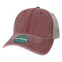 Custom Legacy DTA "Dashboard" Trucker Cap | Unstructured Low - Profile Vintage Hat - Burgundy/ Grey - The Luua Company