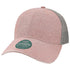 Custom Legacy DTA "Dashboard" Trucker Cap | Unstructured Low - Profile Vintage Hat - Dusty Rose/ Grey - The Luua Company