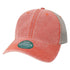 Custom Legacy DTA "Dashboard" Trucker Cap | Unstructured Low - Profile Vintage Hat - Nantucket Red/ Grey - The Luua Company