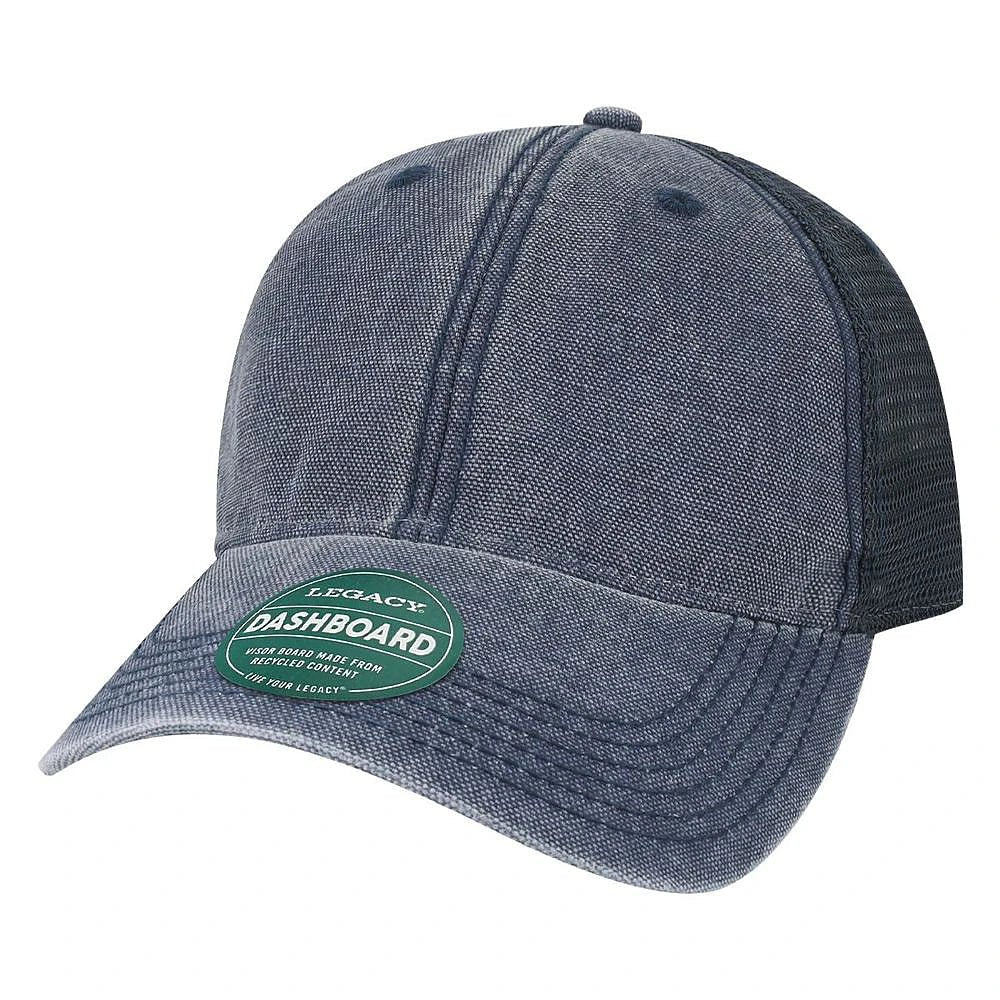 Custom Legacy DTA "Dashboard" Trucker Cap | Unstructured Low - Profile Vintage Hat - Navy - The Luua Company