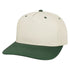 Custom Legacy HTA Heritage Twill Cap | Heavyweight Structured 5 - Panel Hat - Stone/ Dark Green - The Luua Company