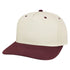 Custom Legacy HTA Heritage Twill Cap | Heavyweight Structured 5 - Panel Hat - Stone/ Maroon - The Luua Company