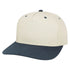 Custom Legacy HTA Heritage Twill Cap | Heavyweight Structured 5 - Panel Hat - Stone/ Navy - The Luua Company