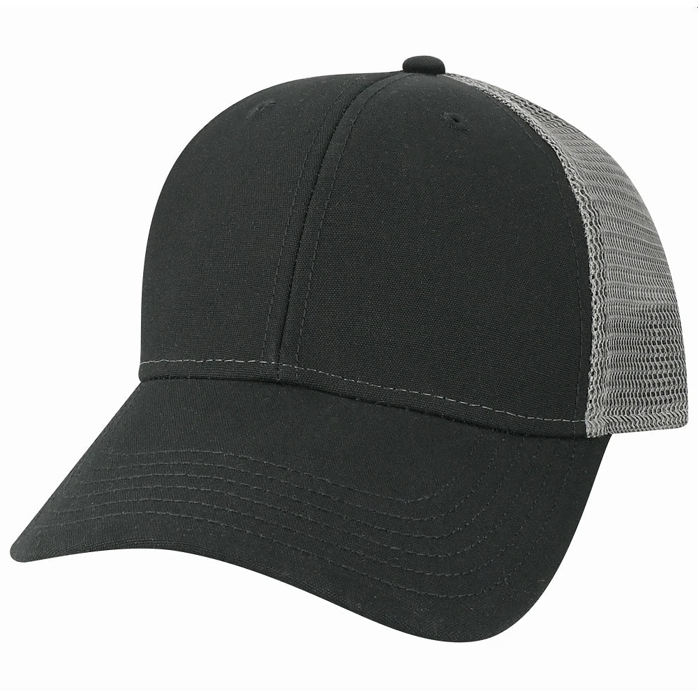 Custom Legacy LPS Lo - Pro Snapback Trucker Cap | Structured 6 - Panel - Black/ Dark Grey - The Luua Company