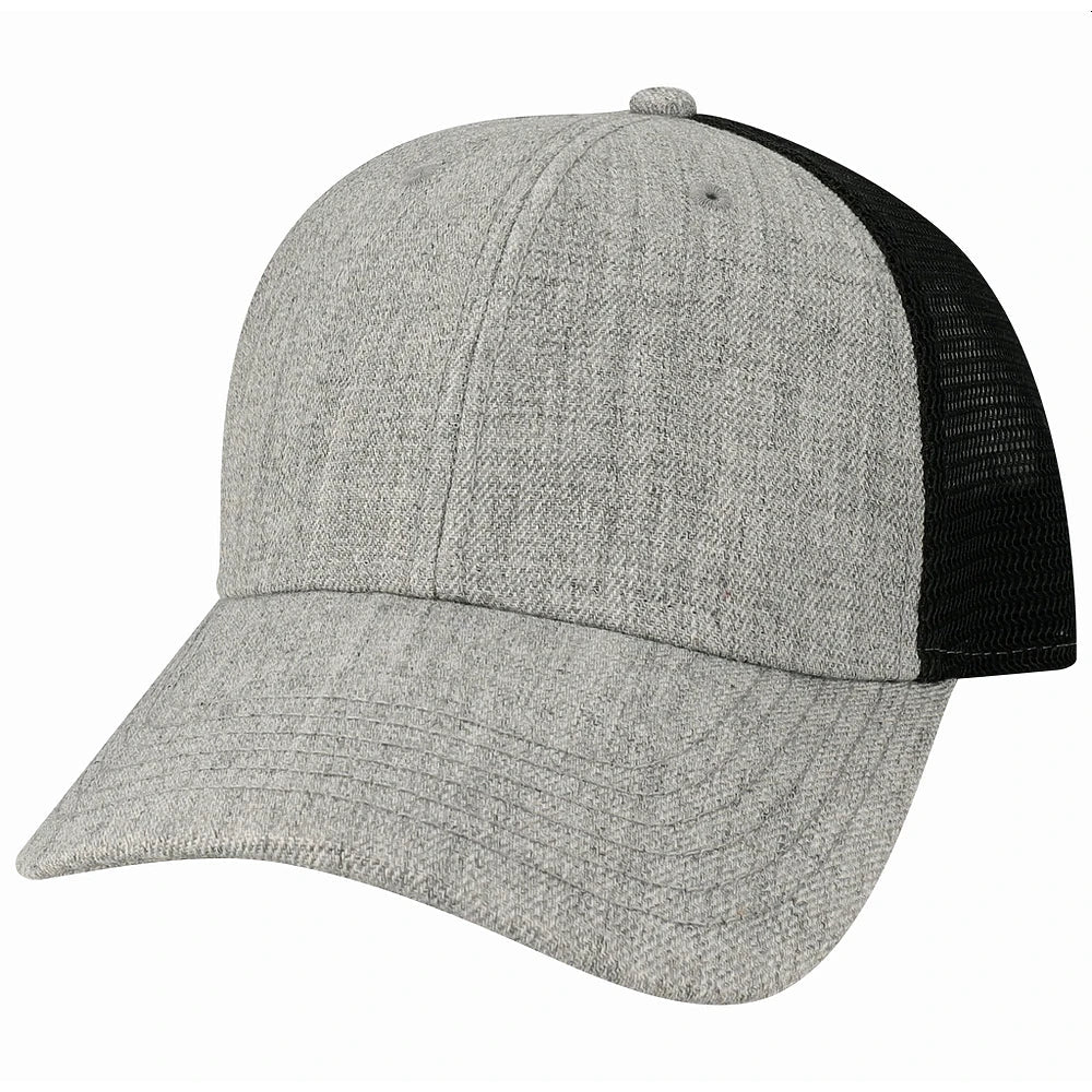 Custom Legacy LPS Lo - Pro Snapback Trucker Cap | Structured 6 - Panel - Heather Grey/ Black - The Luua Company