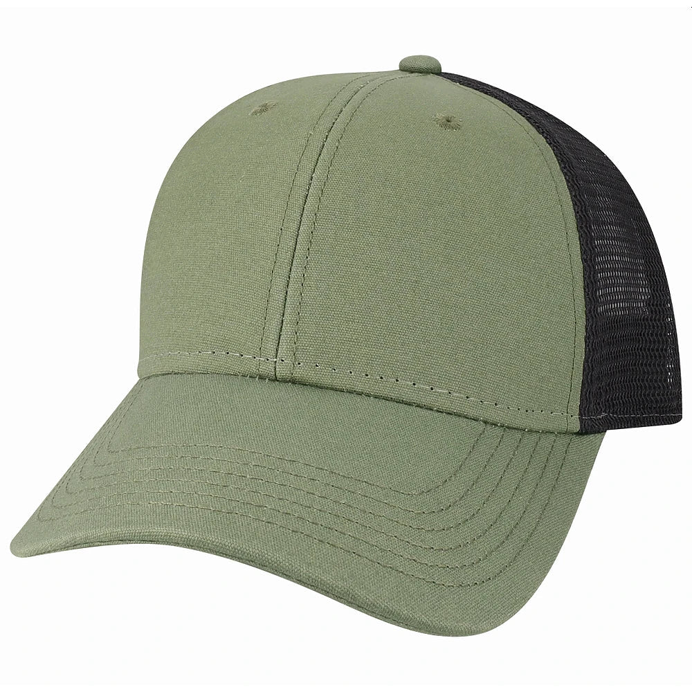 Custom Legacy LPS Lo - Pro Snapback Trucker Cap | Structured 6 - Panel - Olive/ Black - The Luua Company
