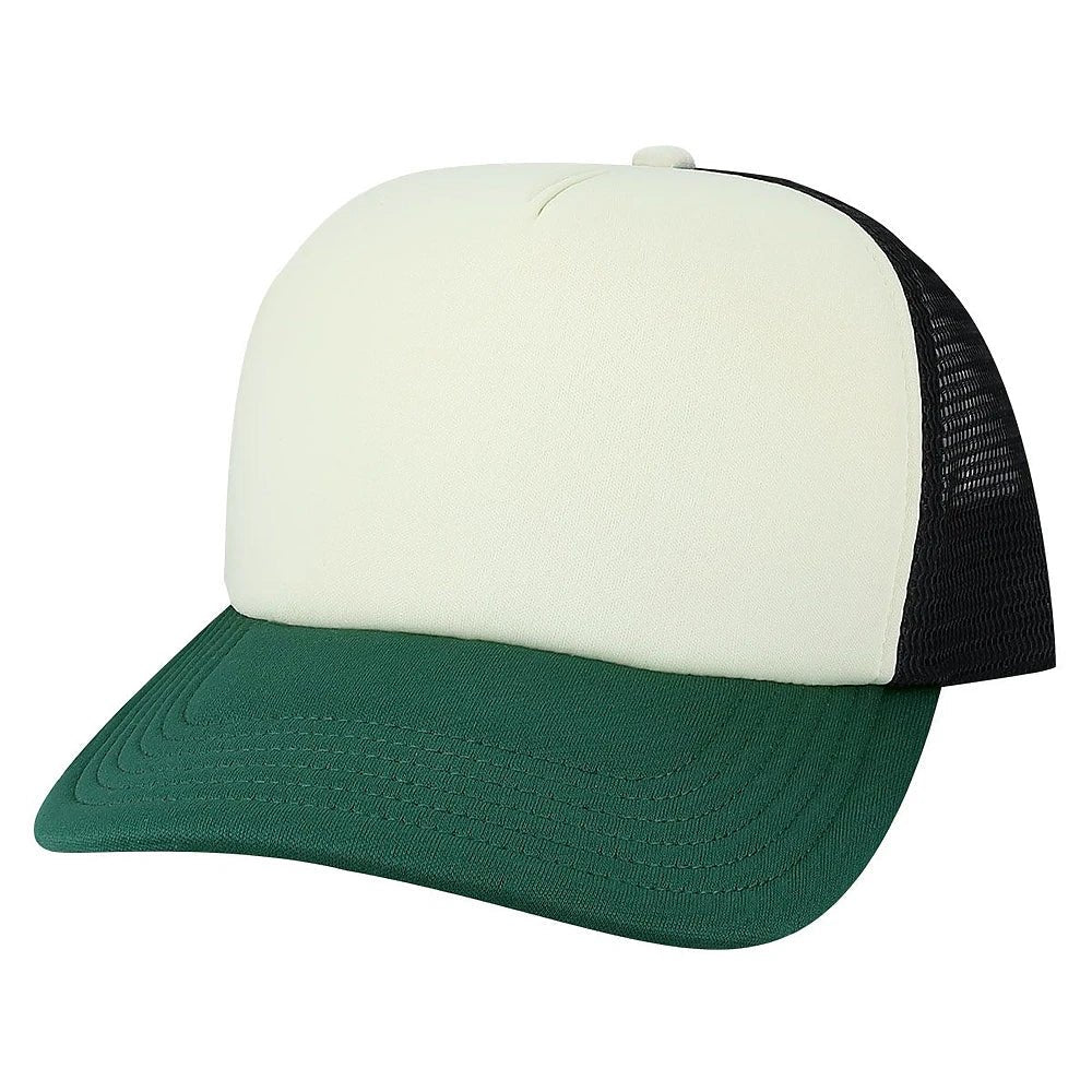 Custom Legacy LTA Laguna Cap | Performance Trucker Hat - Cream/ Green/ Black - The Luua Company