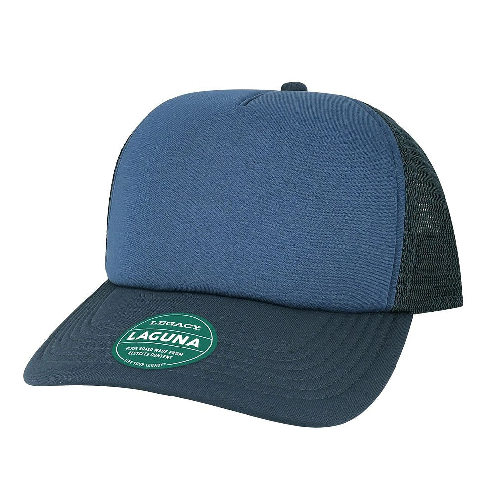 Custom Legacy LTA Laguna Cap | Performance Trucker Hat - Dark Navy/ Light Navy - The Luua Company