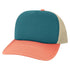 Custom Legacy LTA Laguna Cap | Performance Trucker Hat - Marine/ Salmon/ Khaki - The Luua Company