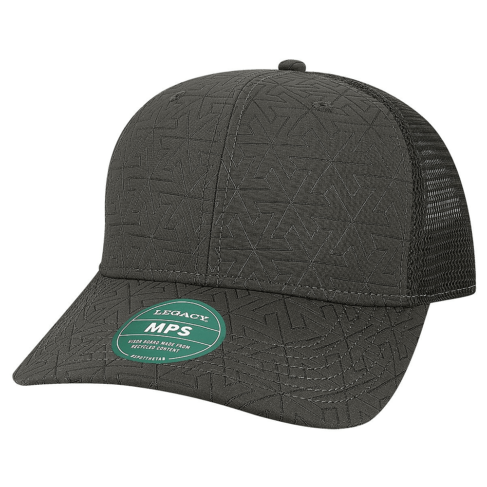 Custom Legacy MPS Mid-Pro Snapback Trucker | Structured 6-Panel Mesh Back Hat - Black Z - Quilted