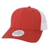 Custom Legacy MPS Mid-Pro Snapback Trucker | Structured 6-Panel Mesh Back Hat - Melange Scarlet/ White