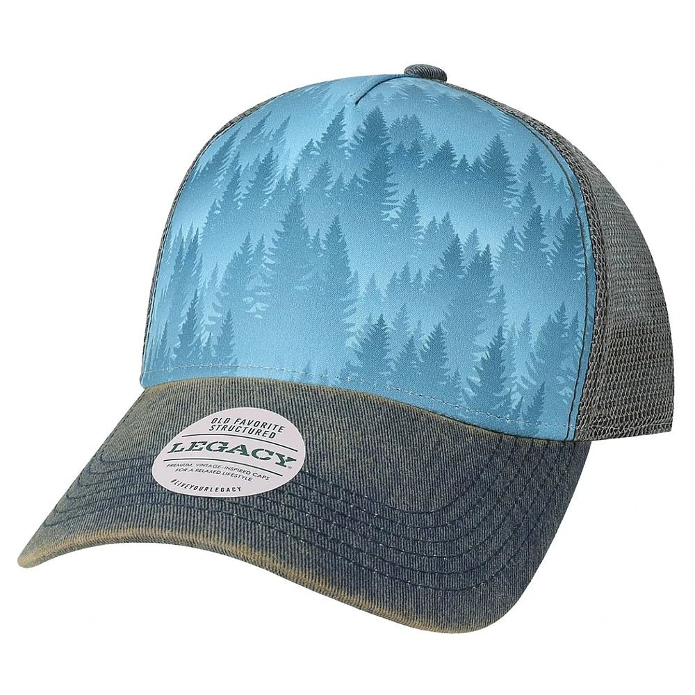 Custom Legacy OFAFP Old Favorite 5 - Panel Trucker | Structured Hat - Blue Pines - The Luua Company