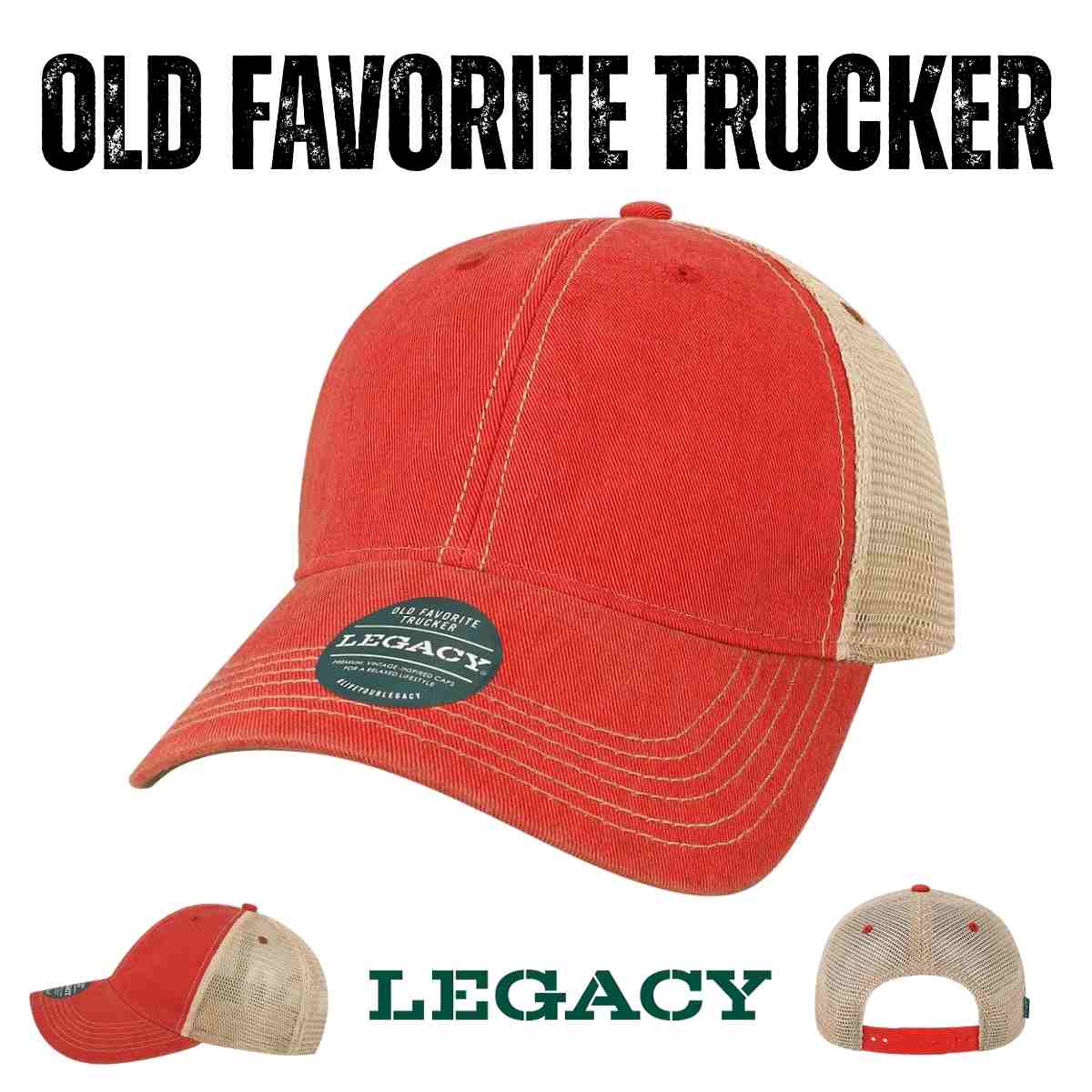 Custom Legacy OFAY Youth Old Favorite Trucker Cap | Vintage Kids Hat - Army Camo/ Khaki - The Luua Company