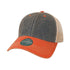 Custom Legacy Old Favorite Trucker OFA | Vintage Trucker Hat - Black/ Orange/ Khaki - The Luua Company