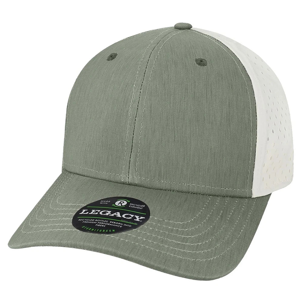 Custom Legacy REMPA Reclaim Cap | Sustainable Mid - Pro Hat - Eco Dark Grey/ White - The Luua Company