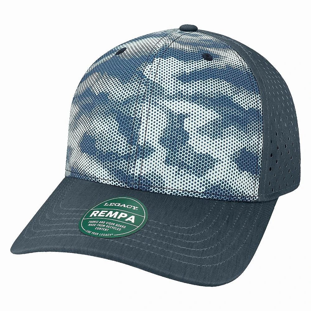 Custom Legacy REMPA Reclaim Cap | Sustainable Mid - Pro Hat - Navy Camo Dots - The Luua Company