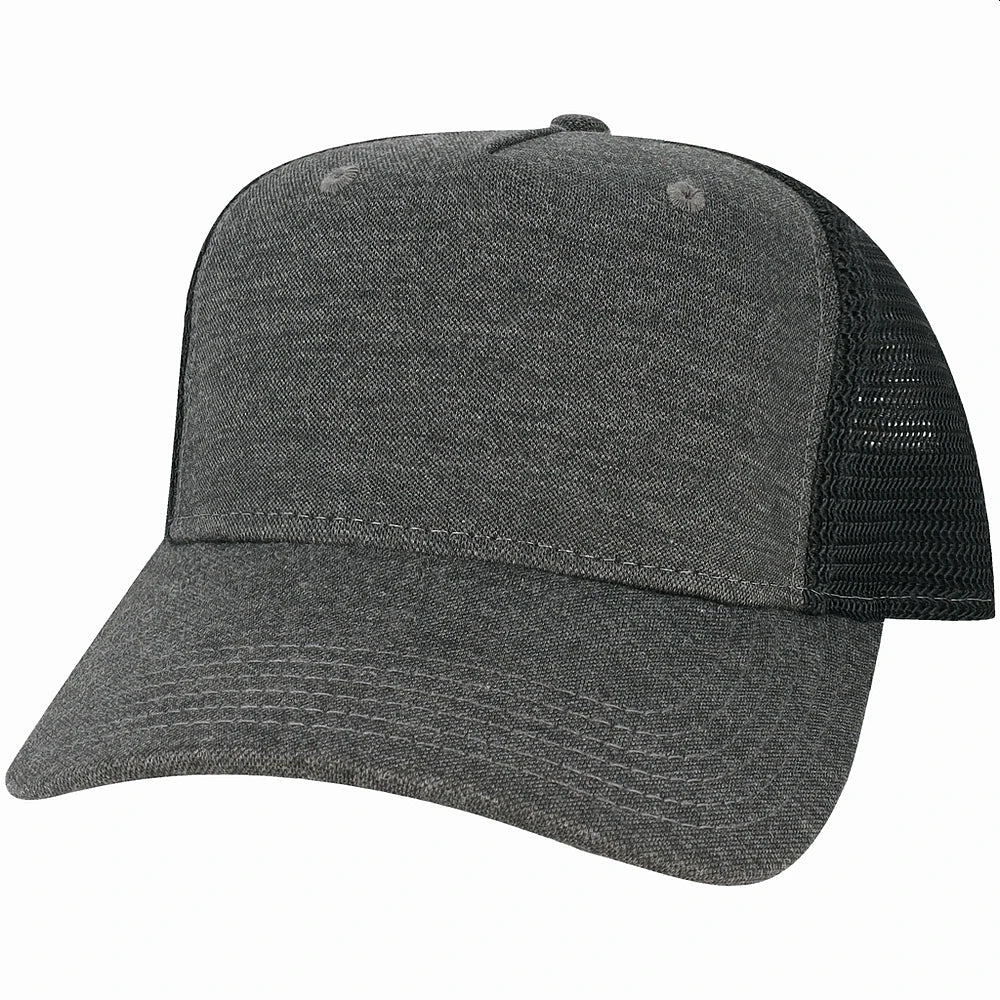 Custom Legacy Roadie 5 - Panel Trucker | Structured Seamless Hat - Black/ Black - The Luua Company