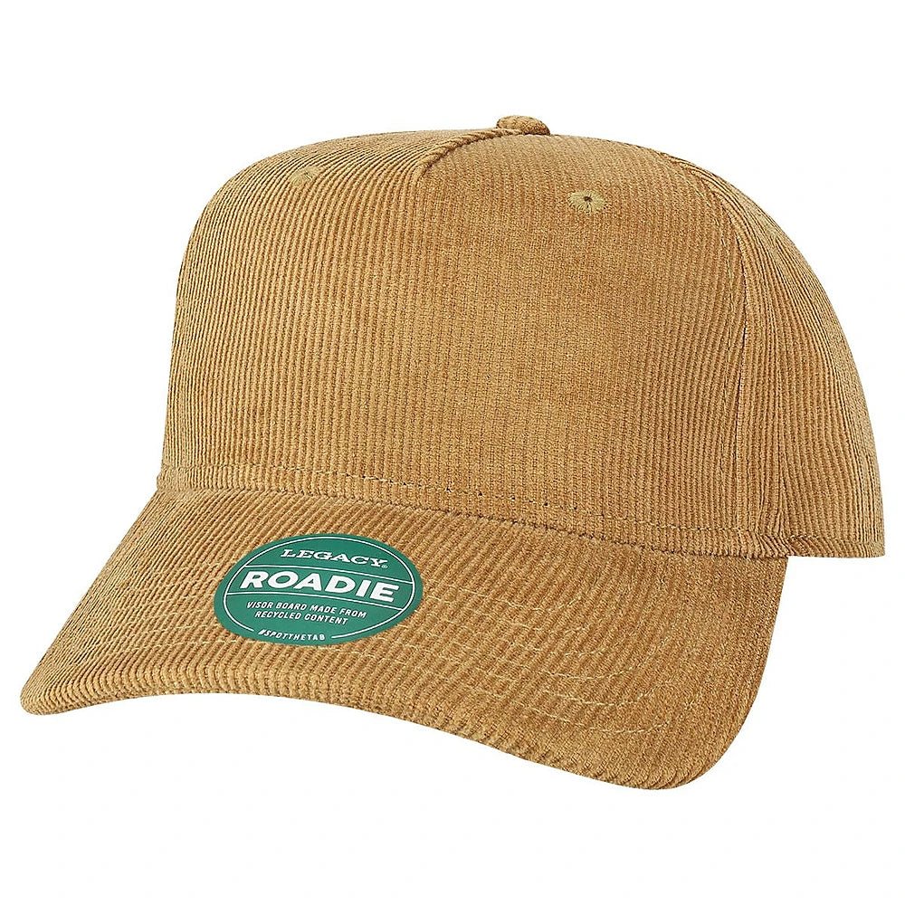 Custom Legacy Roadie 5 - Panel Trucker | Structured Seamless Hat - Khaki Corduroy - The Luua Company