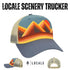 Custom Locale 5PTKR Trucker Cap – Sublimated Landscape 5 - Panel Hat - Chairlift/ Black - The Luua Company
