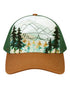 Custom Locale 5PTKR Trucker Cap – Sublimated Landscape 5 - Panel Hat - Explorer/ Brown - The Luua Company