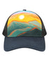 Custom Locale 5PTKR Trucker Cap – Sublimated Landscape 5 - Panel Hat - Sunset Hills/ Teal - The Luua Company