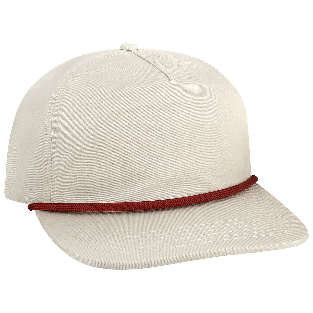 Custom Locale WILSON Five - Panel Rope Cap | Retro Outdoor Hat - Cream - The Luua Company