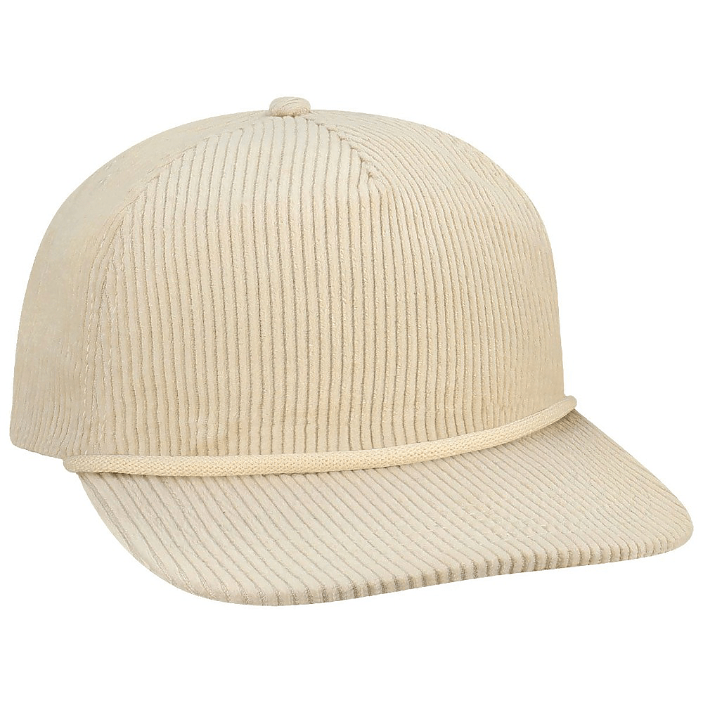 Custom Locale WILSON Five - Panel Rope Cap | Retro Outdoor Hat - Ivory Corduroy - The Luua Company