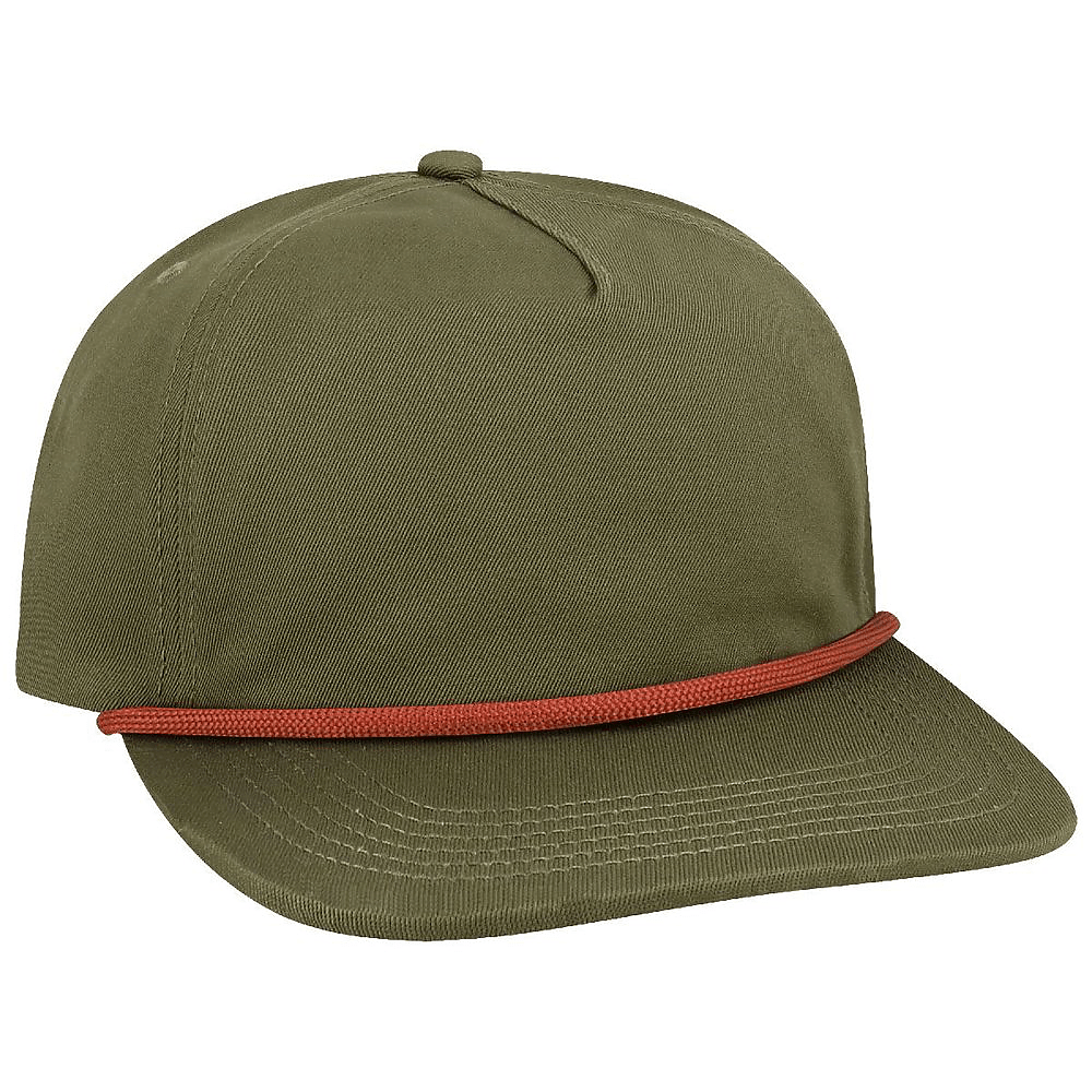 Custom Locale WILSON Five - Panel Rope Cap | Retro Outdoor Hat - Olive Green - The Luua Company