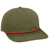 Custom Locale WILSON Five - Panel Rope Cap | Retro Outdoor Hat - Olive Green - The Luua Company