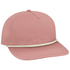 Custom Locale WILSON Five - Panel Rope Cap | Retro Outdoor Hat - Rose/ Cream - The Luua Company