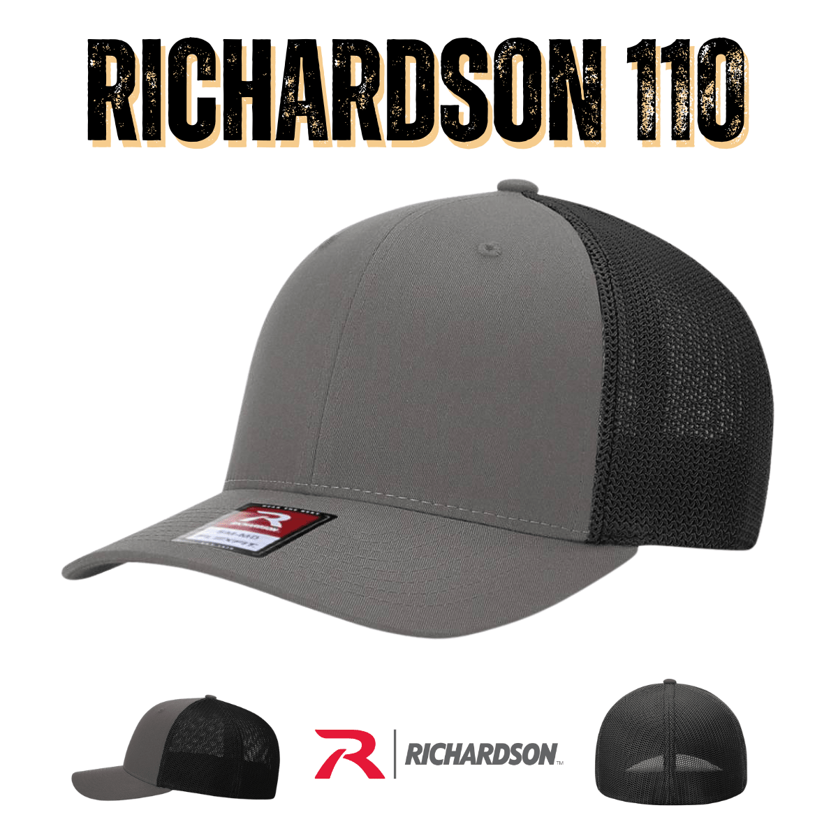 Custom Richardson 110 R - Flex Trucker Hat | Stretch - Fit Mesh Cap - Army Camo/ Black - The Luua Company