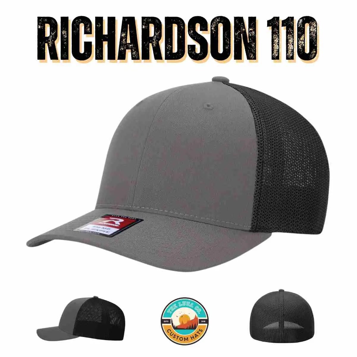 Custom Richardson 110 R - Flex Trucker Hat | Stretch - Fit Mesh Cap - Army Camo/ Black - The Luua Company