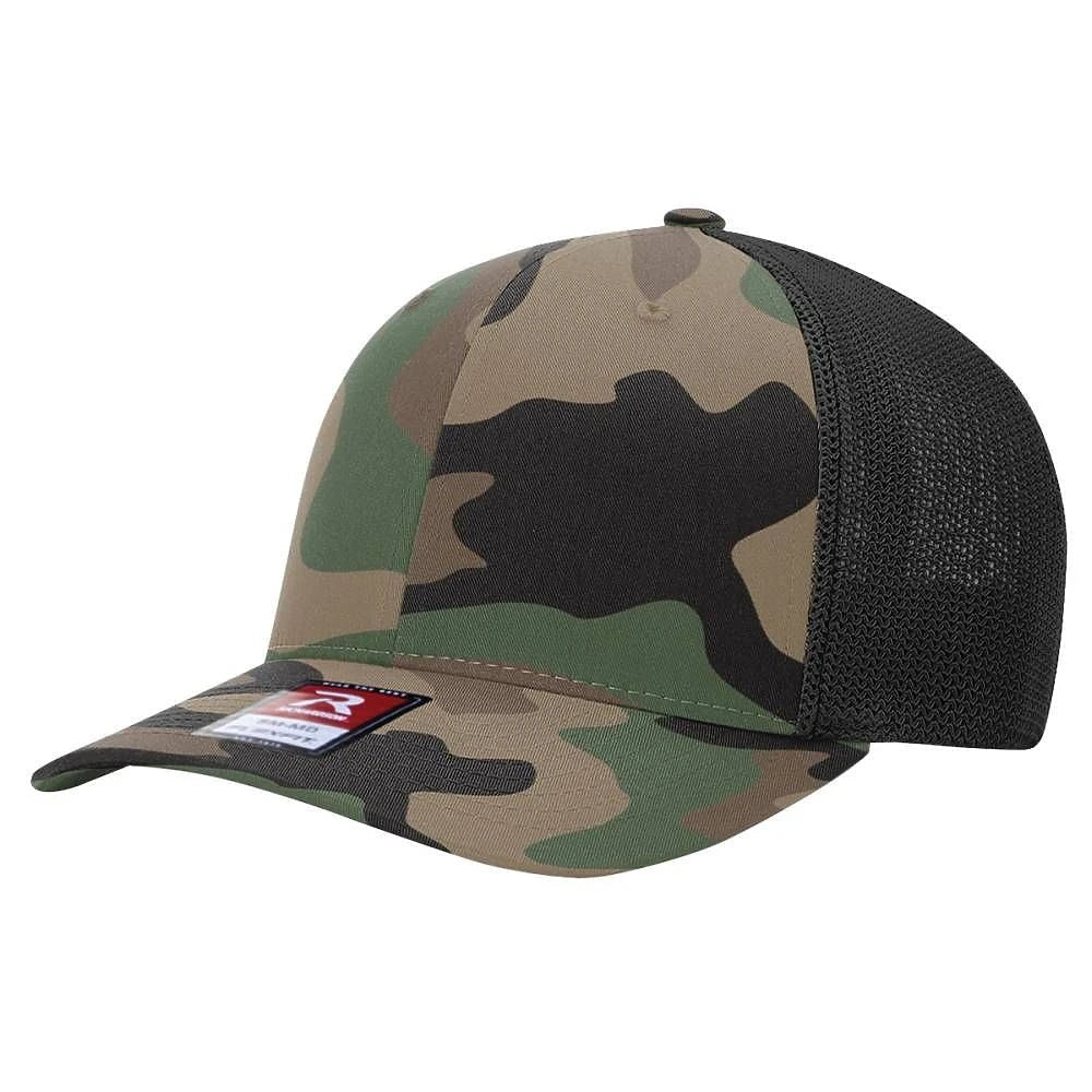 Custom Richardson 110 R - Flex Trucker Hat | Stretch - Fit Mesh Cap - Army Camo/ Black - The Luua Company