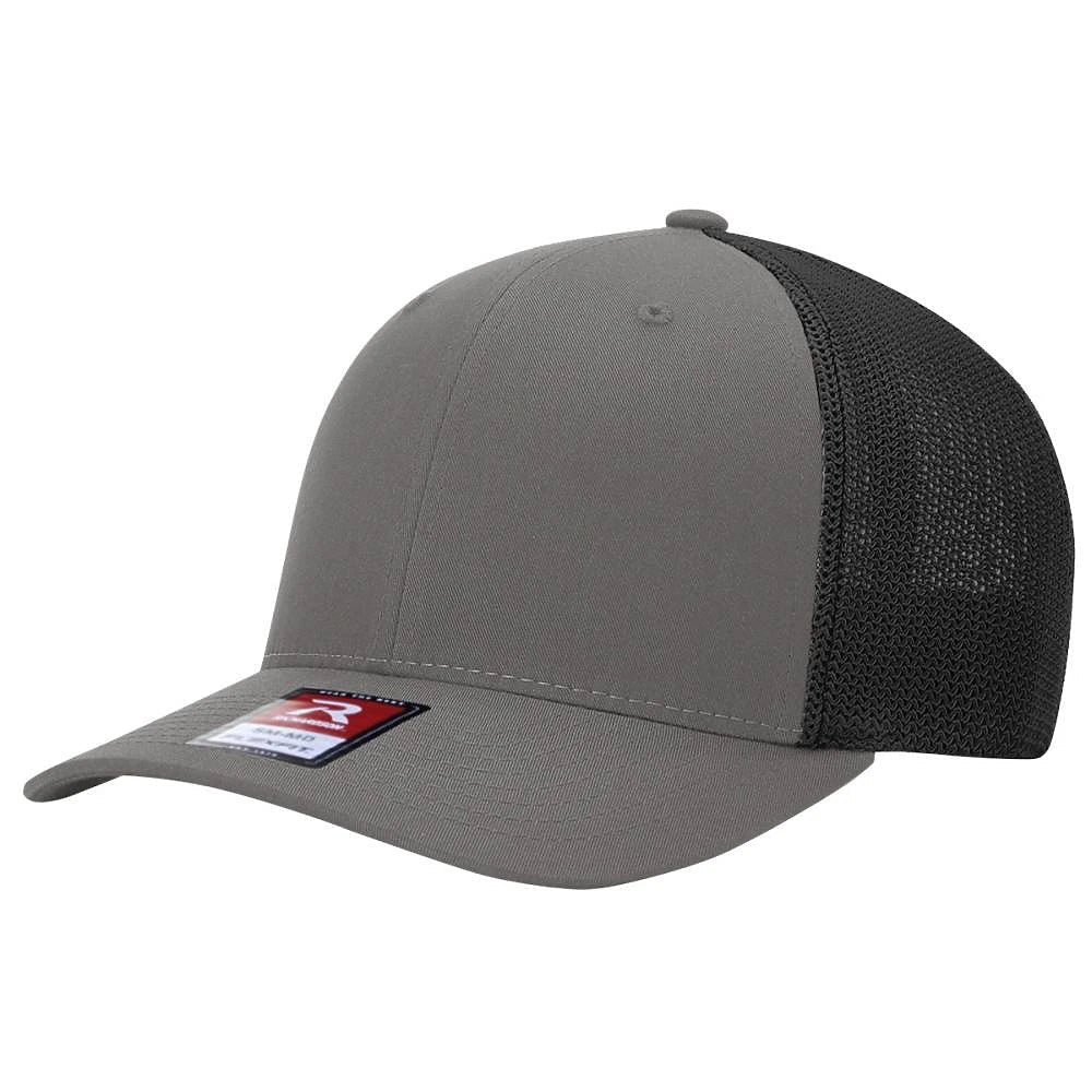 Custom Richardson 110 R - Flex Trucker Hat | Stretch - Fit Mesh Cap - Charcoal/ Black - The Luua Company