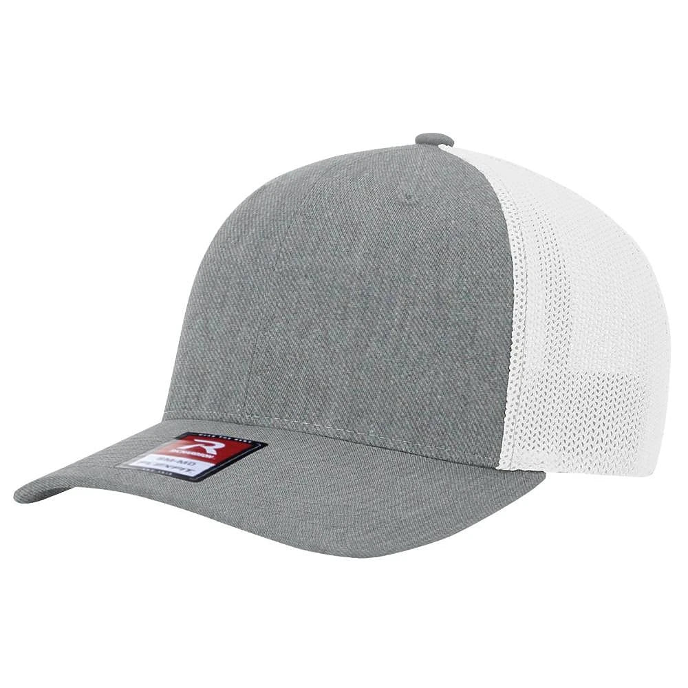 Custom Richardson 110 R - Flex Trucker Hat | Stretch - Fit Mesh Cap - Heather Grey/ White - The Luua Company