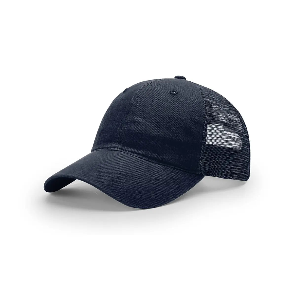 Custom Richardson 111 Garment Washed Leather Patch Hats - Navy - The Luua Company