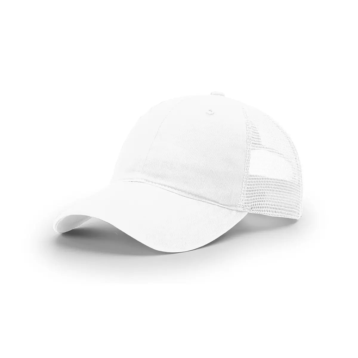 Custom Richardson 111 Garment Washed Leather Patch Hats - White - The Luua Company