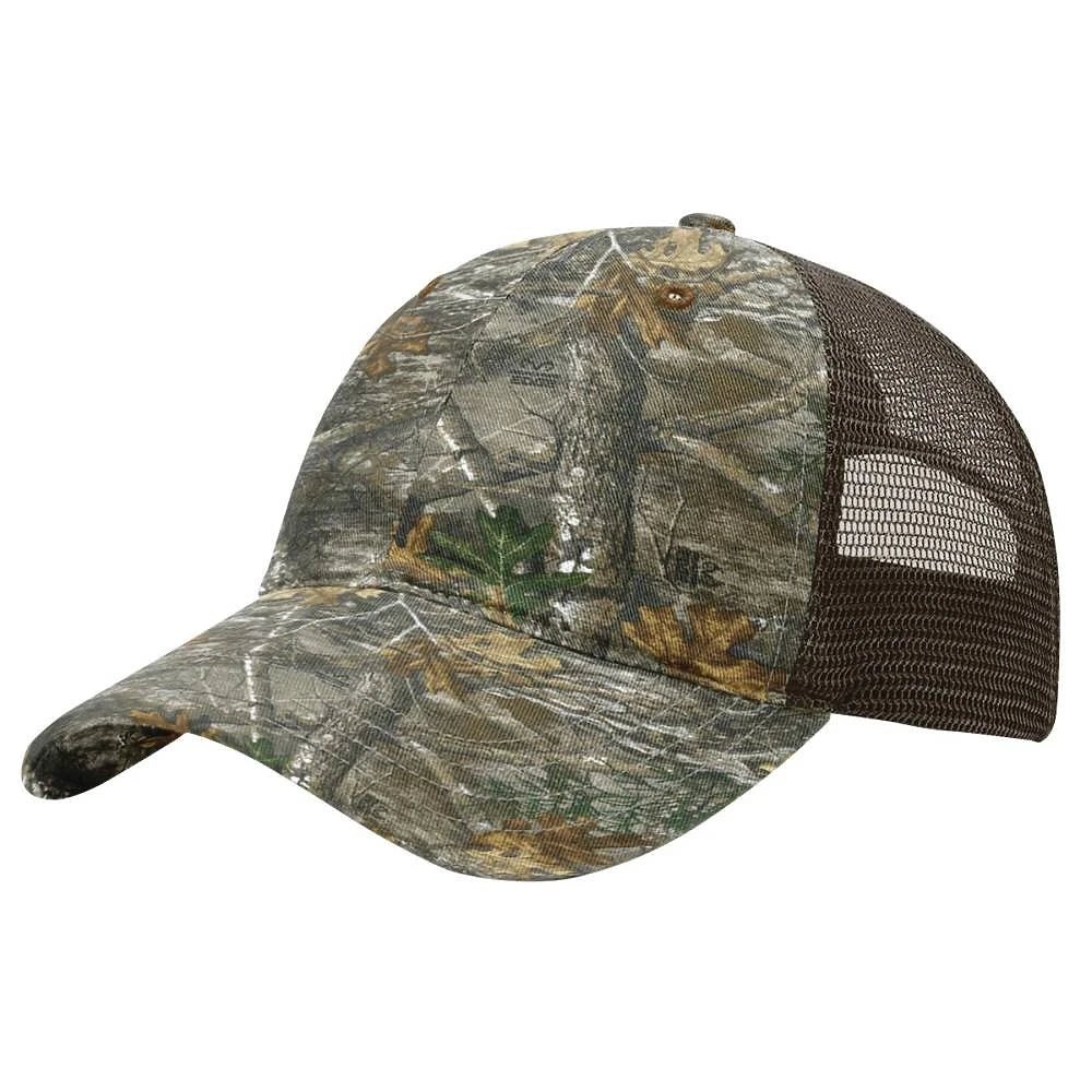 Custom Richardson 111P | Garment Washed Trucker Hat - Realtree Edge/ Brown - The Luua Company