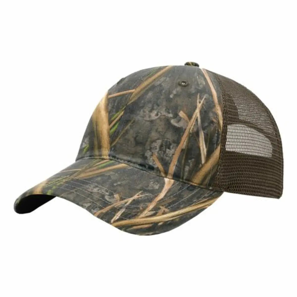 Custom Richardson 111P | Garment Washed Trucker Hat - Shadow Grass Habitat/ Brown - The Luua Company